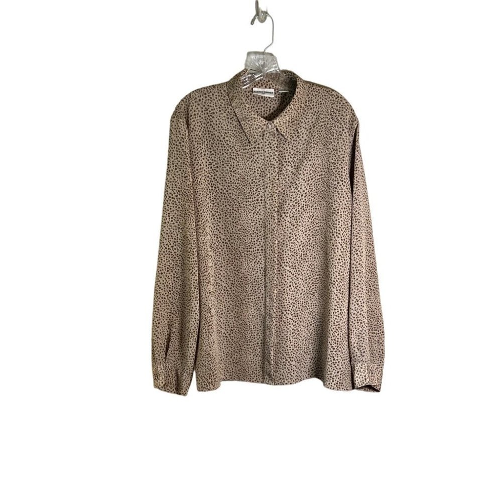 ALFRED Dunner Animal Print Women's Plus Size Button Down Top Size 20